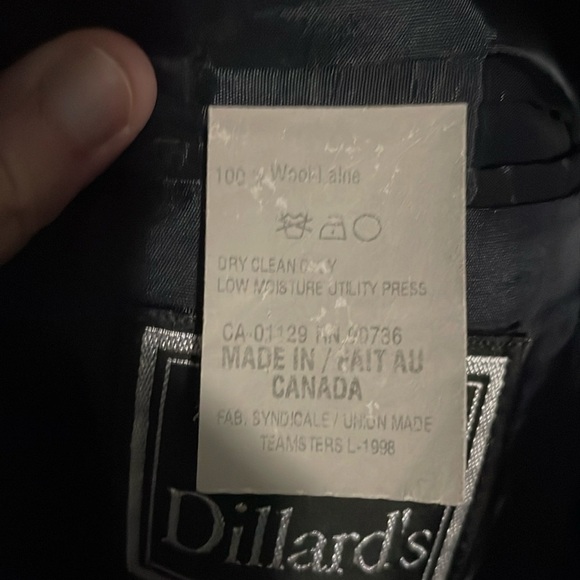 Ralph Lauren NWOT Dillard’s Men’s Wool Navy Pin Stripe Suit Coat Size 40R - Picture 10 of 10